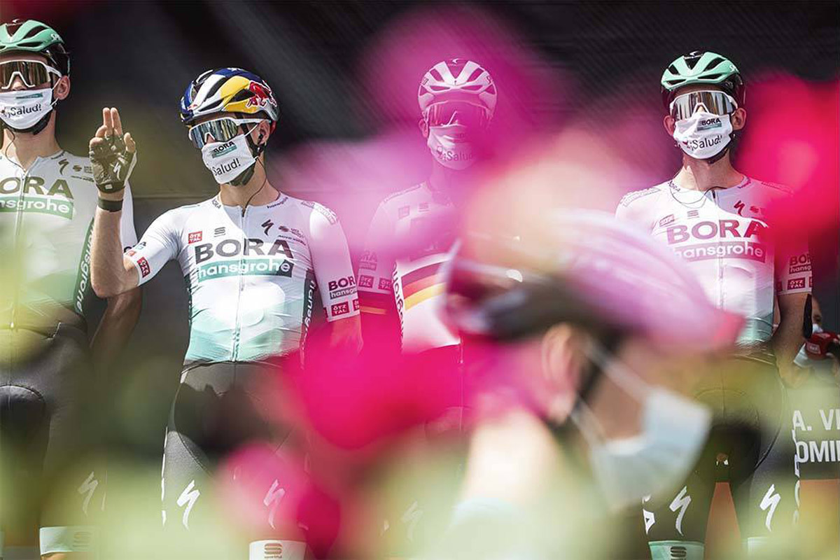 Integrantes del equipo Bora-Hansgrohe en la Vuelta a España 2021